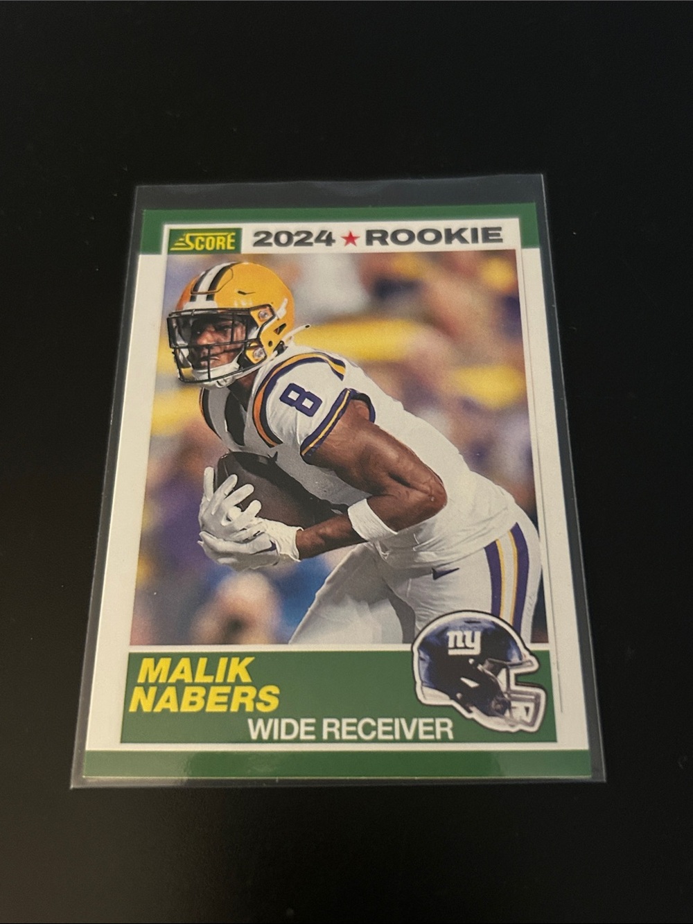 2024 Rookie Malik Nabers Football Trading Card - New York Giants LSU Tigers
